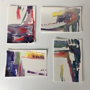 Watercolor Art Blank Cards
